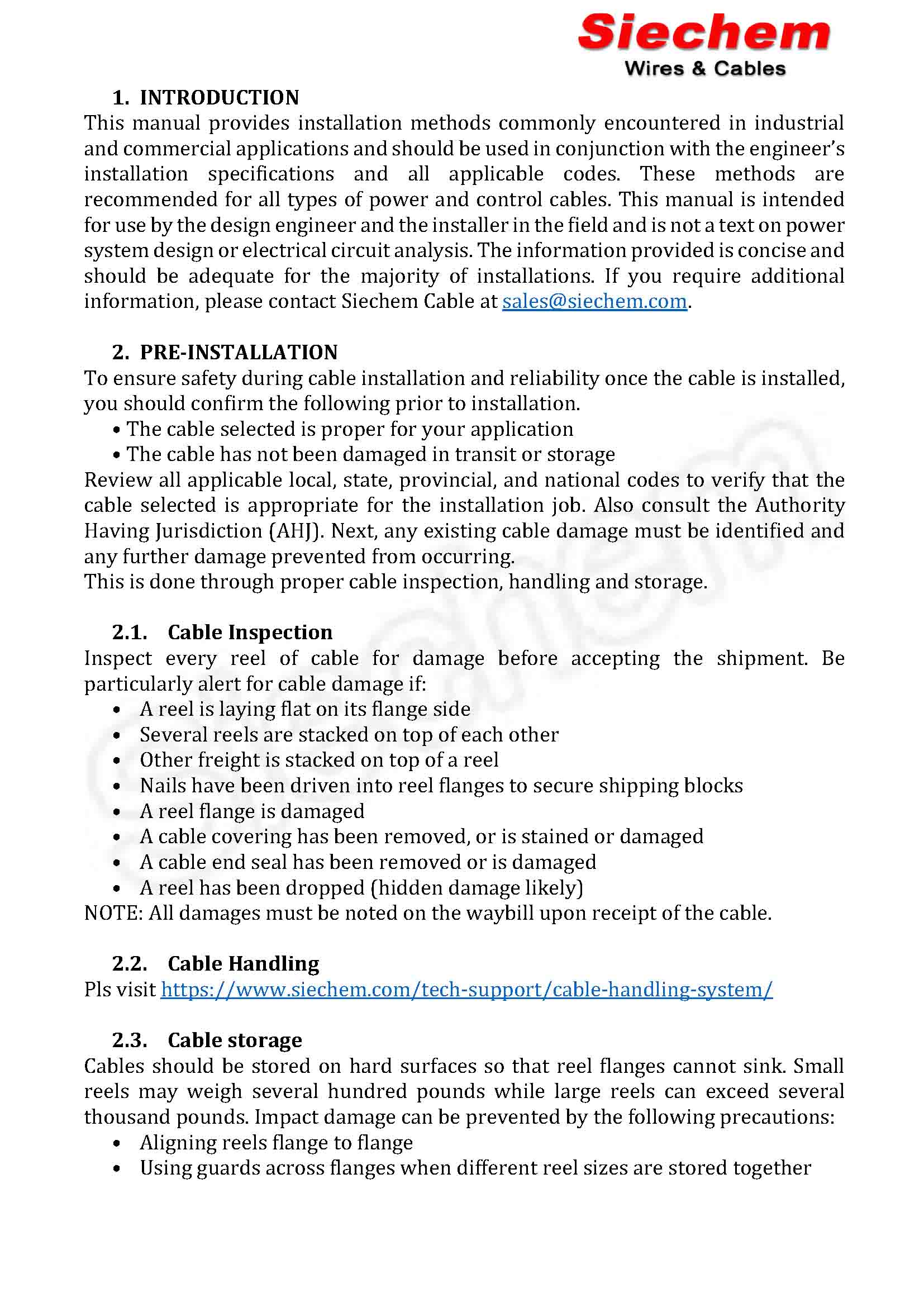 Cable Installation Procedure — page 3