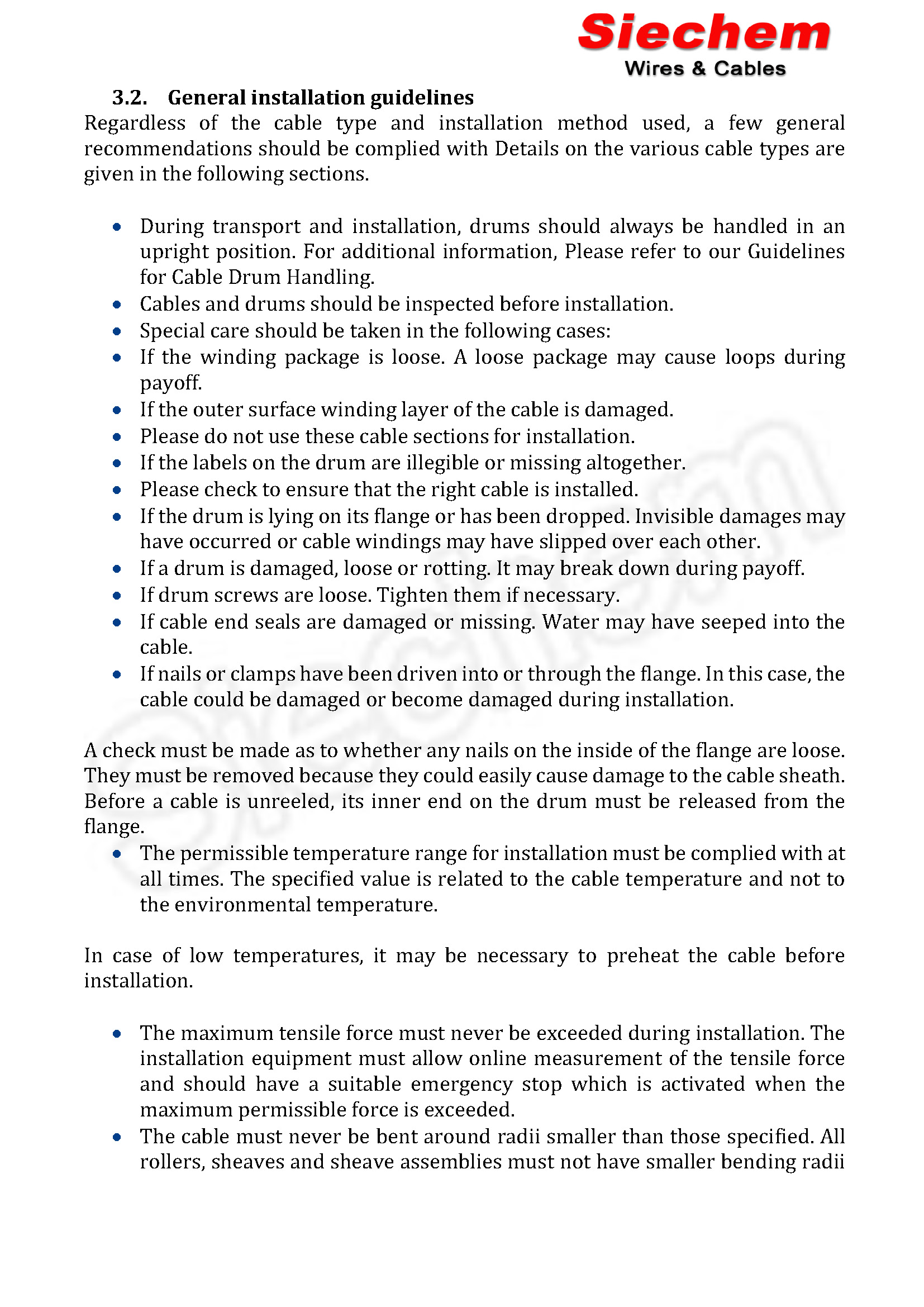 Cable Installation Procedure — page 5