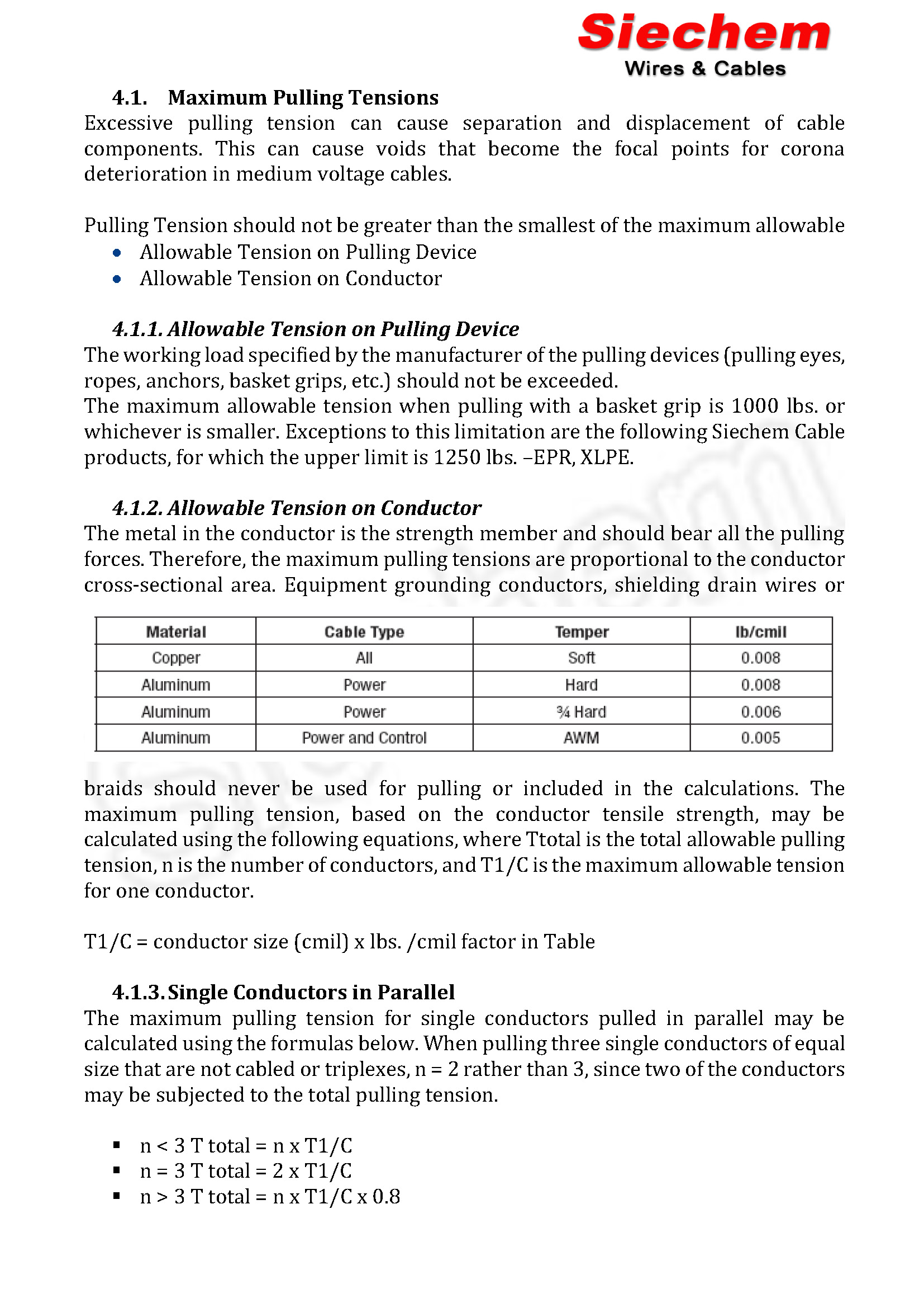Cable Installation Procedure — page 11