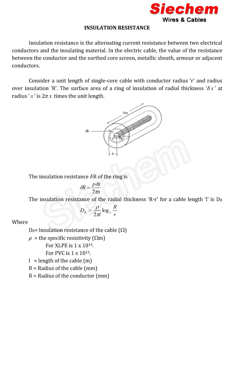 Insulation Resistance Calculation — page 1